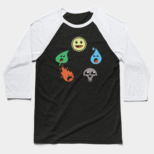 Magical Mana Wheel Baseball T-Shirt by KingVego